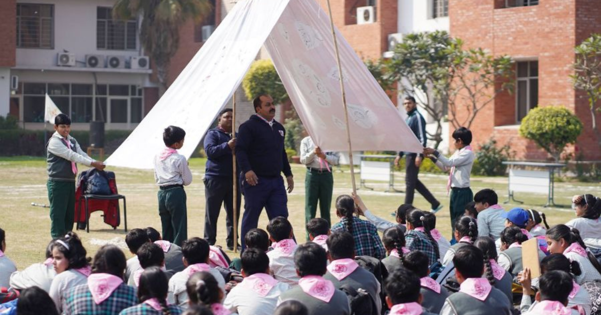 Adhyyan School Hosts Successful Four-Day Scout & Guide Camp in Collaboration with Uttar Pradesh Bharat Scout Guide Association